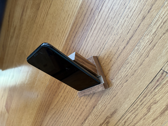 wood phone stand